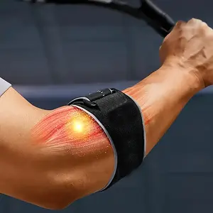 Adjustable Golf Elbow Brace with Removable Pressure Massage Pad, Comfortable Tennis Elbow Support, Breathable Arm Stabilizer, Elbow Guard