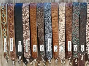 Ready to Ship! Distressed Embossed Leather Western CROSS BODY Rodeo Purse Strap or Camera Strap w/ Clips