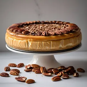 Andy Anand Gluten-Free Caramel Pecan Cheesecake, 9-Inch, 2.8 lb – Freshly Baked, California Cream Cheese, No Preservatives, Birthday Gift