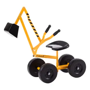 [Summervibes] ALBOTT Ride On Sand Digger Excavator Toys Working Crane with 8 inches Wheels and 360° Rotation Seat