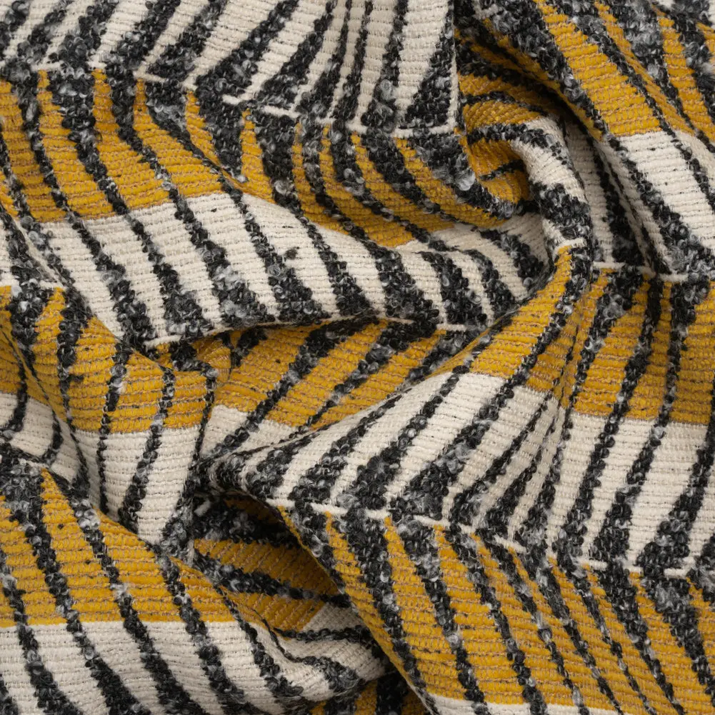 Sunshine Geometric Chevrons and Stripes Upholstery Boucle Jacquard
