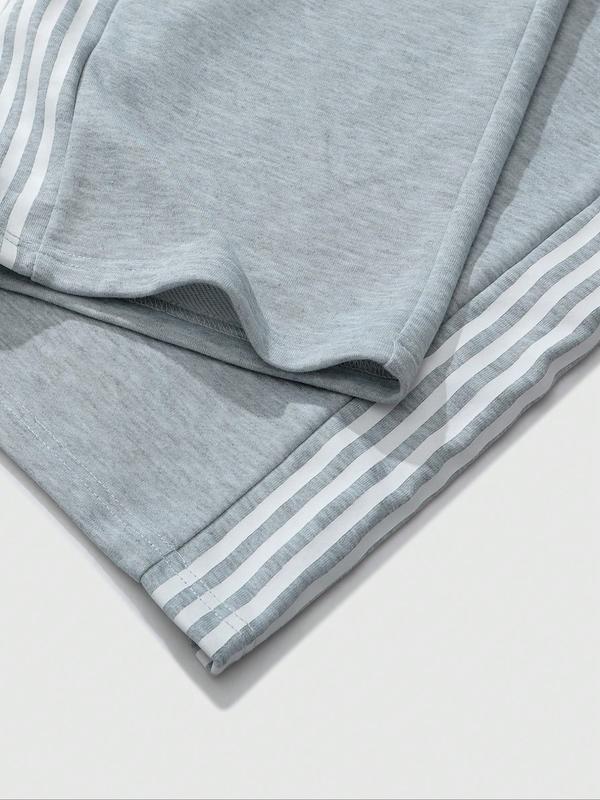 Cozy Gray Wide-Leg Sweatpants w/ Plaid Waist & LA Heart Embroidery 💕 | Trendy Streetwear Vibes | Comfy Baggy Fit + Side Stripes | Perfect for Casual OOTDs #SweatpantsInspo #TikTokFashion #CozyFit #LAstyle