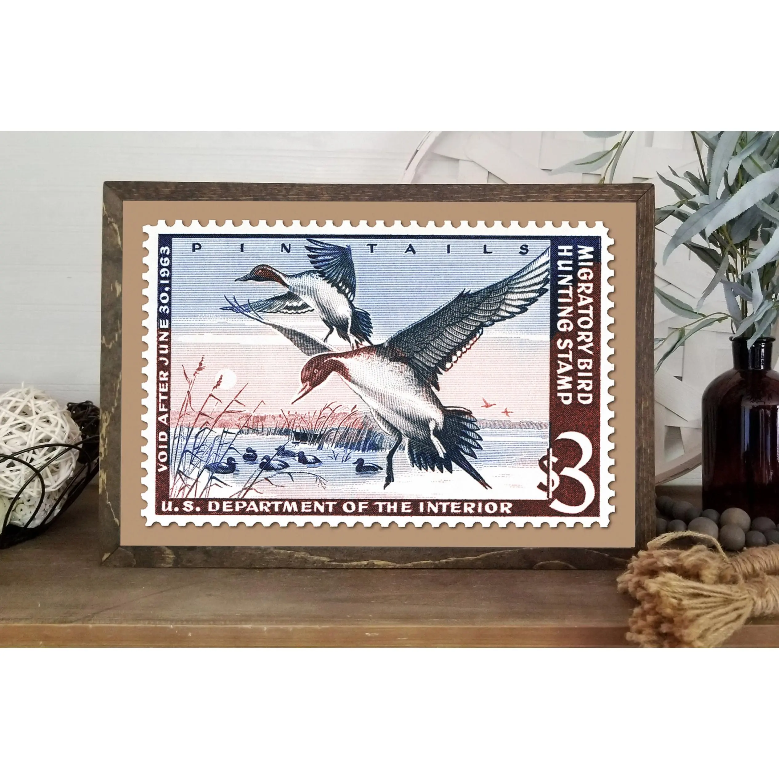 1962 Duck Stamp Poster, Duck Hunting Art, Vintage Wildlife Wall Decor, Ideal For Hunters And Nature Lovers Gift Decoration