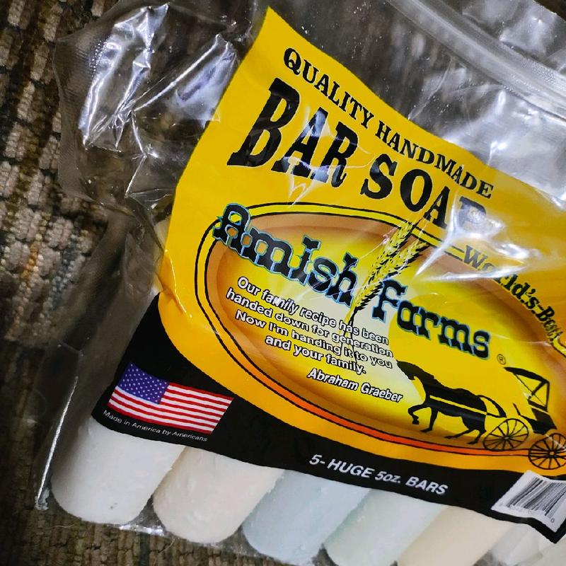Amish Farm Bar Soap Pack Of 2 total 10 Huge Bars 5oz Each Soap Made In USA Body Care Blend