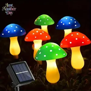 New solar led outdoor landscape light waterproof light string courtyard floor plug garden decorative light villa mushroom light