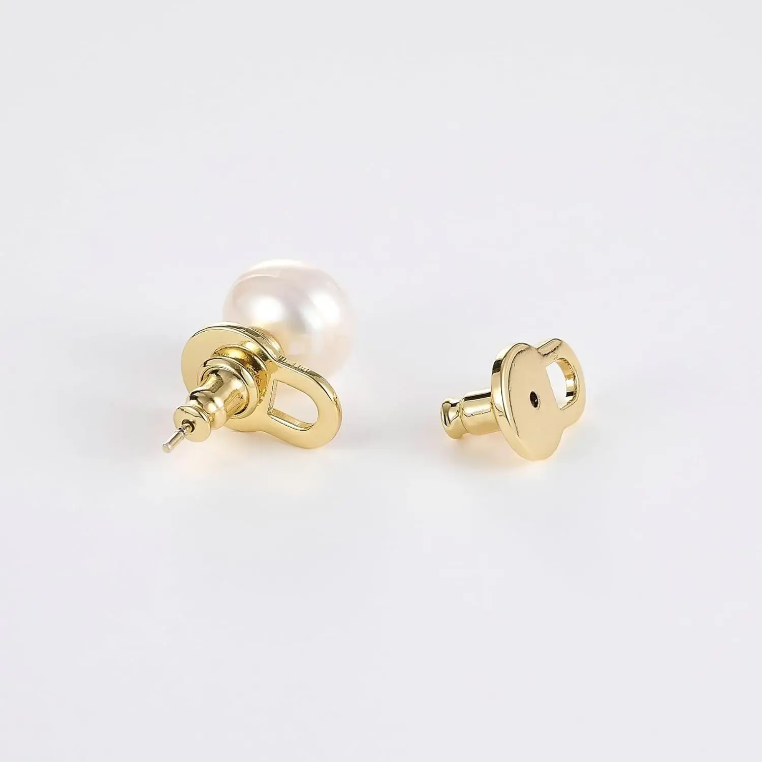 14K Gold Plated Lobe Lifters Anti-sag support to fix droopy earlobes  for Heavy Earrings for Women - Earring Backs for Droopy Ears - Comfortable Earring Backings for Studs - Trendy Fashion Jewelry Accessories