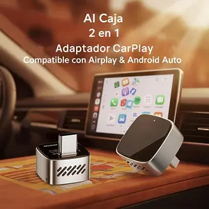 2026 último modelo 2 en 1 Adaptador CarPlay inalámbrico, tanto para Apple como para Android, convierte cableado a inalámbrico, conexión rápida, sin latencia