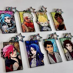 ARCANE keychain charms - jinx ekko heimerdinger vi caitlyn jayce viktor // fan art merch