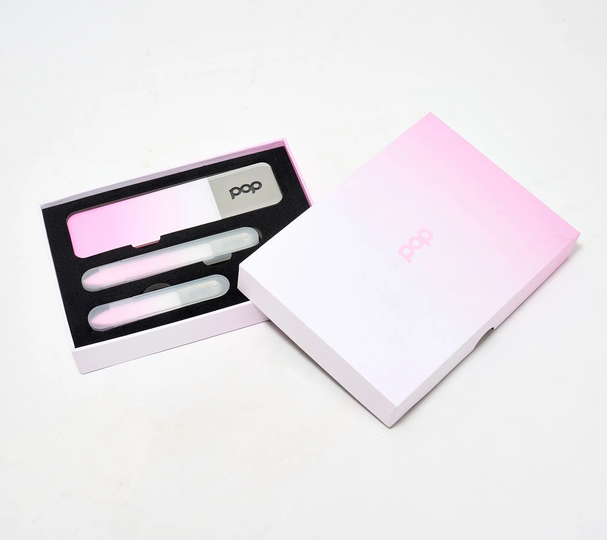 Pop Sonic Nano-Glass 3- pc Mani & Pedi File Set w/ Gift Box