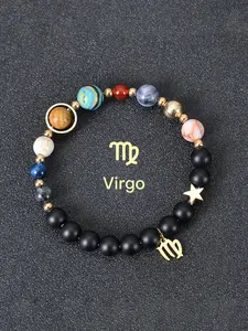 Virgo Constellation Beaded Bracelet, Fashionable Handmade Beaded Bracelet for Women & Men, Trendy All-match & Exquisite Jewelry for Birthday Gift