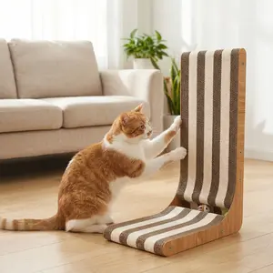 24 Inch Vertical L-Type Cat Scratch Board scratching board Multi-functional Cat Scratcher Durable Cardboard Ample Space Indoor Adult Cat Cats Cratcher Pad Durable Pet Furniture Kitty Bed