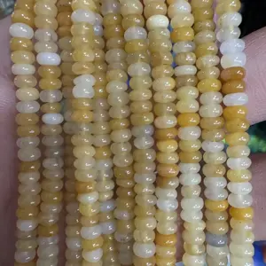 2x4mm approx 168pcs natural yellow jade abacus beads - gorgeous loose spacer beads - light luxury and exquisite - various shapes for DIY jewelry making, perfect for bracelets, necklaces, earrings, anklets, pendants, clothing accessories, gift beaded jewel