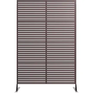 GAOMON Brown 72" H Rust-Proof Scroll Design for Yard & Flower Bed Borders, Easy Snap-Together Installation, Outdoor and Indoor Privacy Panels for Patio, Pool, or Lawn Pathways Protection