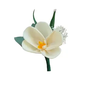 Orchid Boutonniere, Orchid Wood Flowers for Wedding, Groom and Groomsmen Flower
