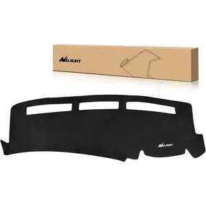 Nilight Dash Cover for 1999‑2006 GMC Sierra/Chevy Silverado, 2000‑2006 GMC Yukon/Yukon XL/Chevy Suburban/Chevy Tahoe, 2001‑2006 Avalanche, Suede Dashboard Mat Black