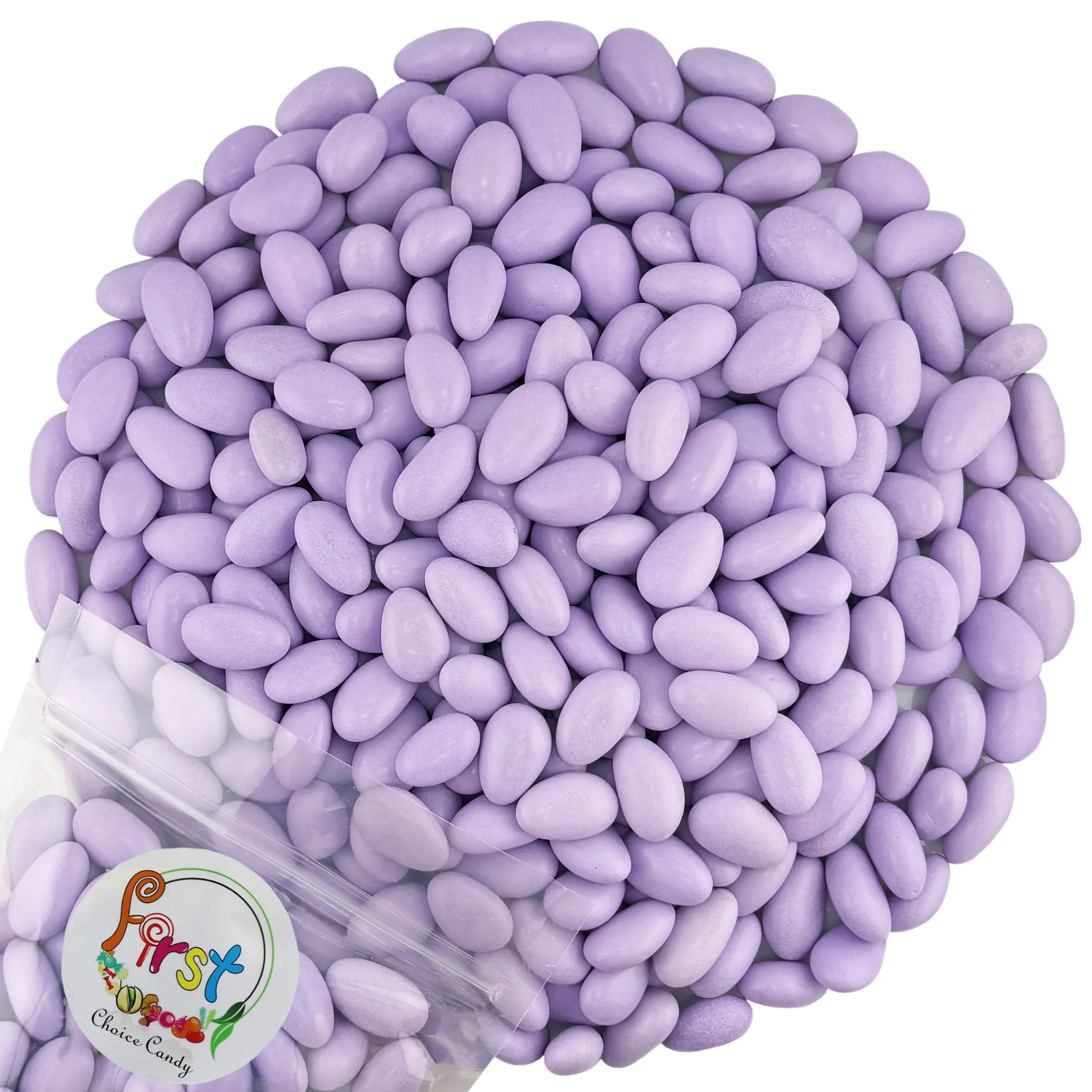 Lavender-Flavored Jordan Almonds, Gourmet Snack Nuts for Casual Enjoyment