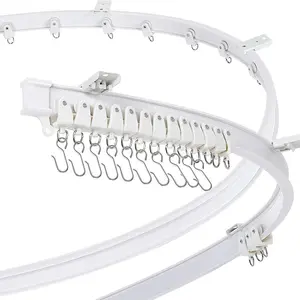 Ceiling Curtain Track 39.4FT/12M Bendable Ceiling Mount Flexible Window Rails for Room Divider, RV, Bay Window, Shower Space , Bunk Bed Curved Curtain System