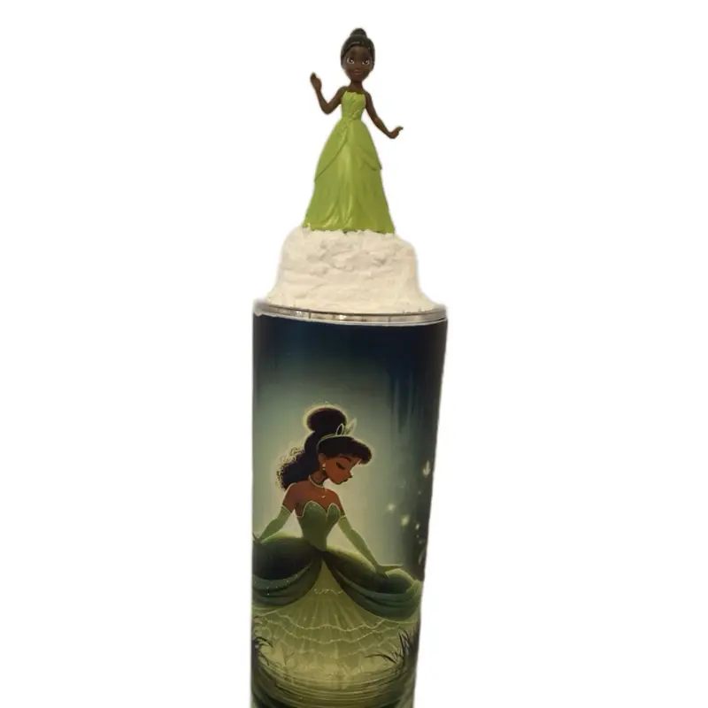 Glow in the Darker Tiana - Character in Green Dress with Creamy Base Design