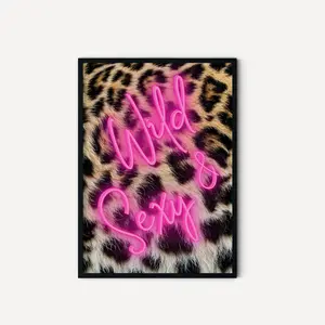 Leopard Wall Art Pink and Leopard Print Preppy Coquette Girly Above Bed Bedroom Wall Decor Aesthetic Trendy Cheetah Poster
