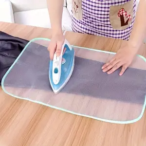 Heat Resistant Ironing Pad Cover, Random Color Steam Iron Protector, Non-Slip Mesh Fabric, Protects Clothes and Iron Board