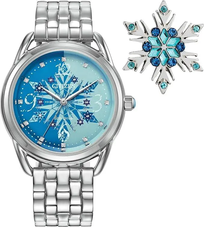 Citizen Frozen Eco-Drive Ladies Watch and Pin Gift Set FE7091-61W