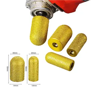 Sanding Bits, Diamond Vaccum Brazed Round Grinding Head Abrasive Tools for Internal Arc Grinding of Stones Engraving Tool ,Aluminium Oxide Tough Enough to Metal Rust Removal/Smoothing/Sharpening 2 Pieces