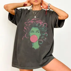 Comfort Colors Medusa Graphic Tee, Greek Mythology T-Shirt, Feminine Power Art Shirt, Gothic Streetwear Gift
