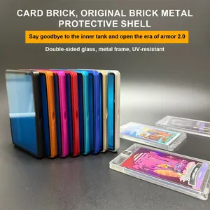 1x Magnetic Trading Card Holder Guard Bumper Protector For One Metal Touch Frame Fits 35PT-130PT Magnetic Card Holder Durable Glass UV Protection and Scratch Resistant Card Display Storage Case for PTCG, TCG, Baseball, Football, Sports Games Cards