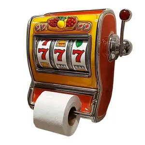 New Slot Machine Toilet Roll Holder Automatic Paper Dispenser, Unique Design for Fun Bathroom Decor, Easy Installation and Use