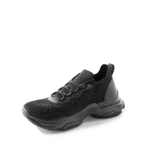 DREAM PAIRS Women's Casual Rhinestone Platform Sneakers - Breathable Knitted Walking Shoes, Comfortable Footwear for Daily Wear