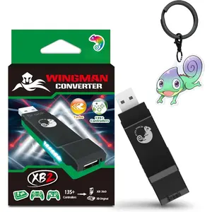 Wingman XB 2 Converter with  -  Controller Adapter for XB 360, XB  Consoles and PC, Supports Remap and Adjustable Turbo [ Version]