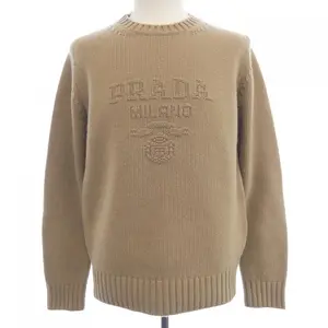 Pre-owned PRADA Cashmere Small Leather Goods Wool Crewneck Sweater