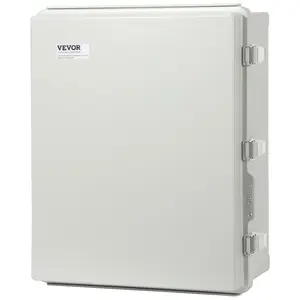 VEVOR Outdoor Electrical Junction Box, 20.87 x 16.92 x 7.87 in, ABS Plastic Electrical Enclosure Box with Hinged Cover Stainless Steel Latch, IP67 Dustproof Waterproof for Outdoor Electrical Projects Organiser