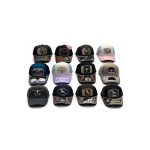 Unisex Premium Western Trucker Hat - Embroidered Design, Mesh Cap with Adjustable Snapback Quality Caps
