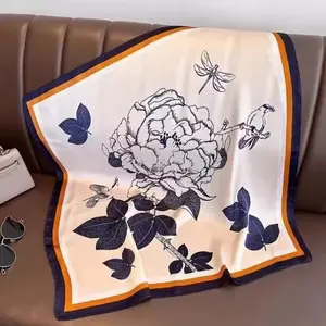 Fine Flicker|70cm silk scarf, professional small square scarf, high-end sense neckerchief, versatile for spring and summer,A thoughtful, elegant gift for colleagues, friends, or loved ones on birthdays, anniversaries, or holidays|gift box|gift bag
