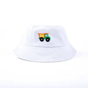 Classic Whimsy Kids Truck Sun Hat - Ideal for Summer Travel with Fun and Colorful Design
