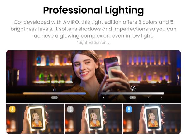 Insta360 Snap Selfie Screen - 4K Magnetic Selfie Monitor Screen for Selfie, Vlogging, Compatible vith iPhone & Android, Touchscreen Control, Wired Instant Connection