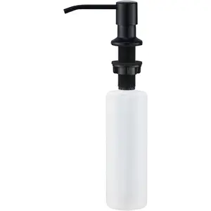 Sink Soap Dispenser Black, Soap Dispenser for Kitchen Sink Lotion Dispenser Stainless Steel Countertop Pump Head Refill from The Top 13oz Liquid Bottle