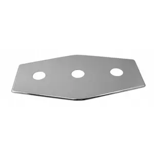 Westbrass 3 Hole Remodel Plate - Polished Chrome Westbrass 3 Hole Remodel Plate - Polished Chrome