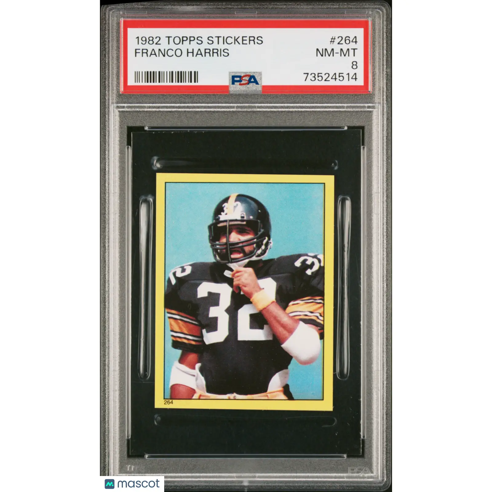 Franco Harris PSA 1982 Topps Stickers Football #264 8 73524514