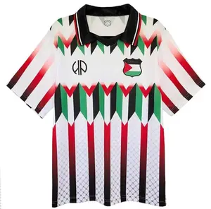 White Palestinian Jersey with Collar