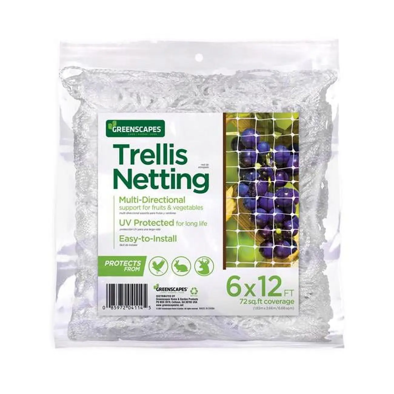 Greenscapes 12 x 6 ft. Trellis Netting, White