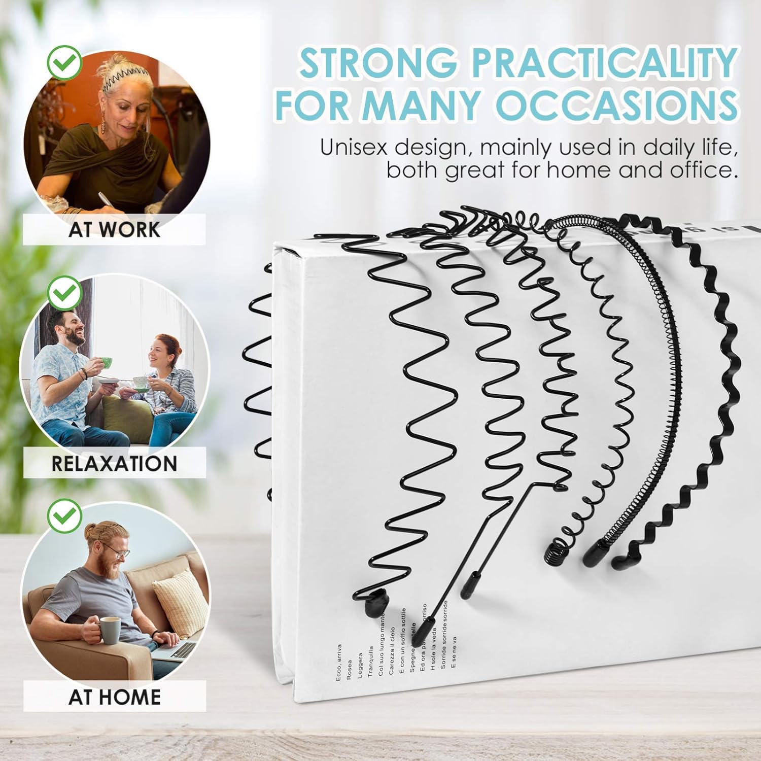 11pcs Elastic Headbands&Hair Bands Set,Metal Headbands for Men and Women,Wavy Adjustable Wire Hair Bands, Unisex Non-Slip Elastic Headband for Workout, Face Washing, Curly Hair & Daily Use#SummerWins