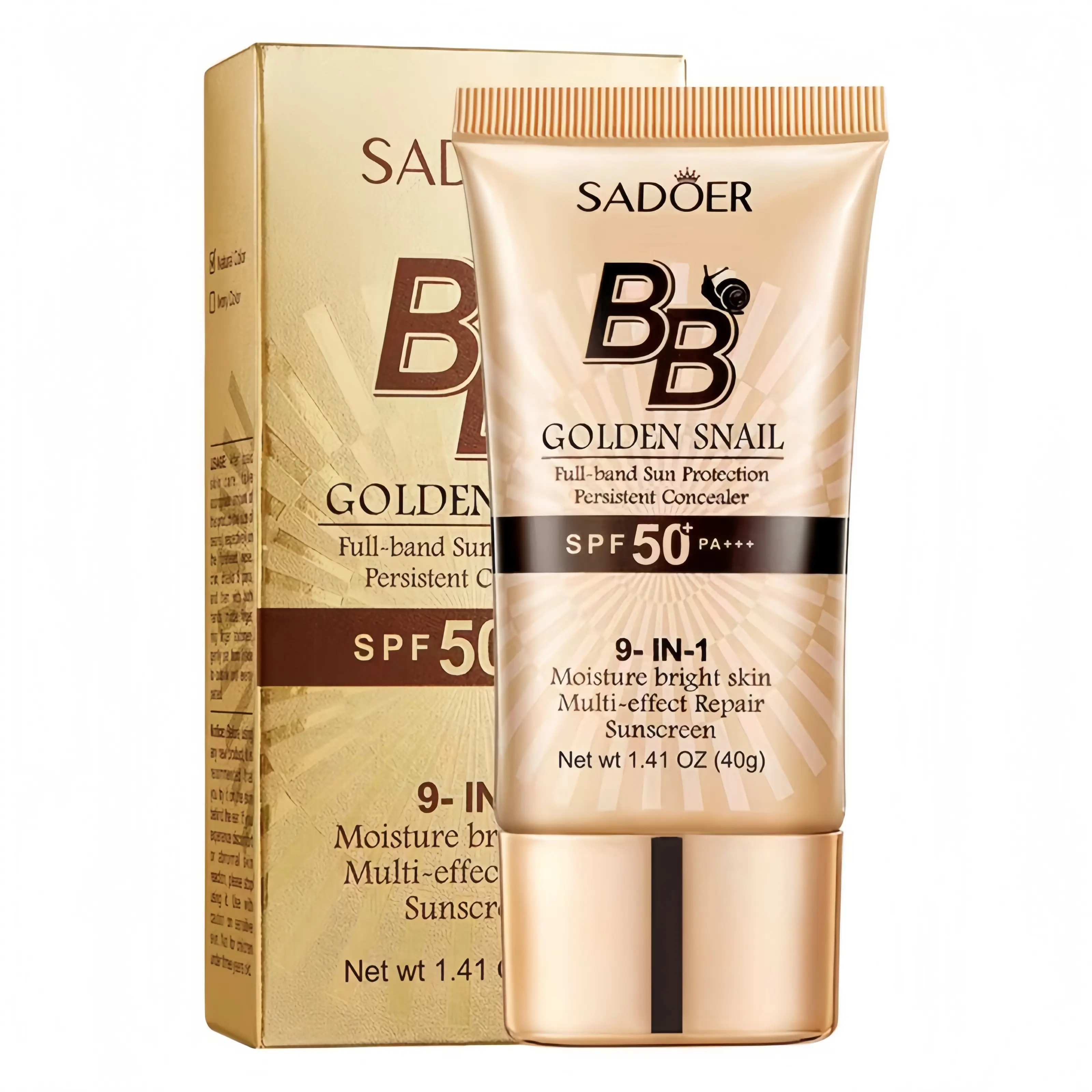 Snail BB Cream - Flawless High-Coverage Waterproof Matte Finish, Hydrating Long-Lasting Oil Control, Buildable Tone, Refreshing Non-Greasy, Natural Makeup Look, Ideal for Beginners, Great Mother's Day Gift (Beauty & Personal Care Makeup BB Cream)