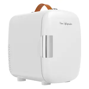 Mini Fridge, Portable Small Refrigerator 4L/6 Can Cooler & Warmer Compact Fridge for SkinCare, Food and Drinks, Small Fridge for Bedroom, Dorm, Car, Office