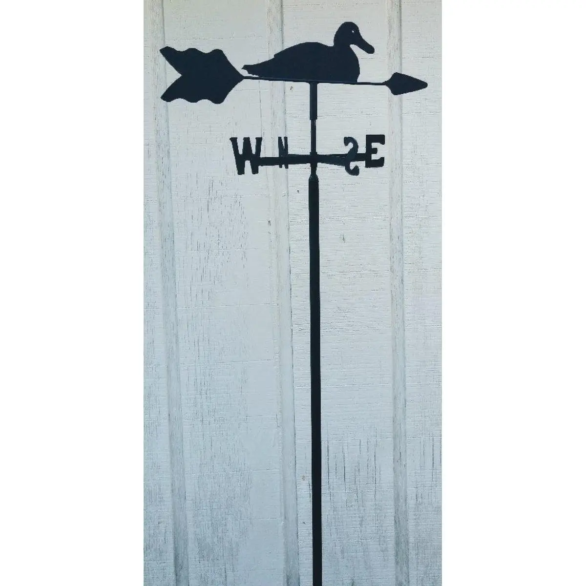 212 MAIN Lazy Scroll Duck Garden Mount Weathervane - 4 lbs Steel Plasma-Cut Decor, Durable Rust-Resistant Finish, Ground Pole Compatible Home Improvement Statue & Sculpture