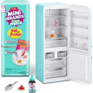 ZURU Mini Brands Fridge Playset Not Edible DIY Resin Craft Toy for Kids Collection