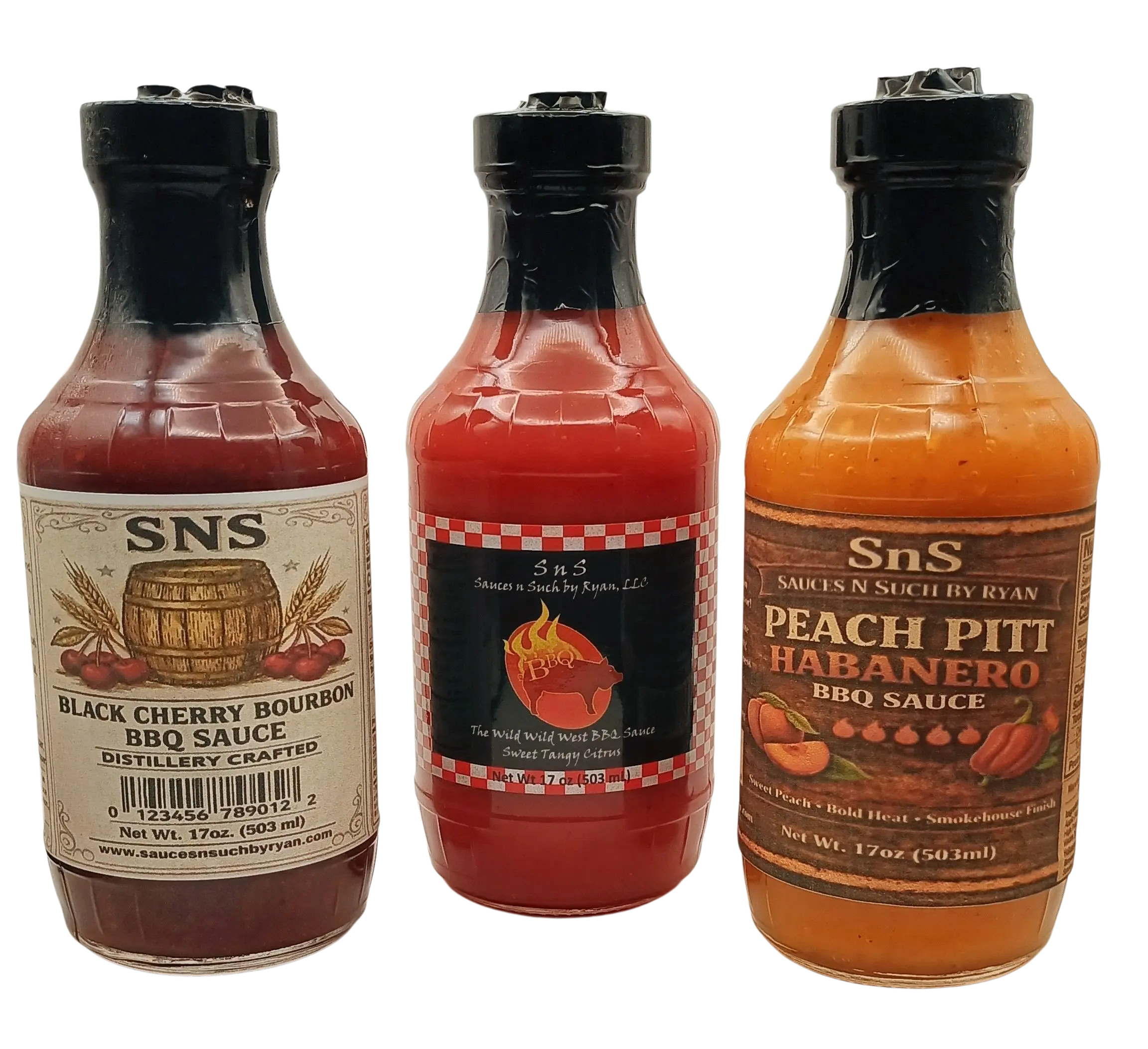 SNS 3-Pack BBQ Sauce Bundle, Signature Cooking Essentials for Grilling