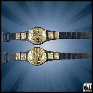 Set of 2 Wrestling Action Figure Championship Belts for WWE & AEW Wrestling Figures