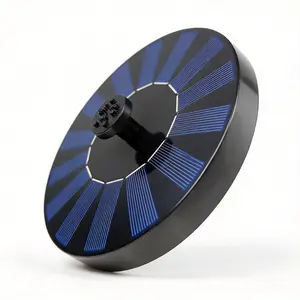 6.3 inches Solar Bird Bath Fountain with 6 Nozzles, Solar Fountain Pump for Bird Bath, Solar Powered Floating Water Fountain Pump for Bird Bath, Ponds, Garden, Fish Tank and Outdoor 16cm